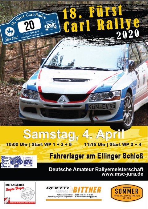 18. Fürst Carl Rallye 03/04.04.2020 18. Fürst Carl Rallye 03/04.04.2020